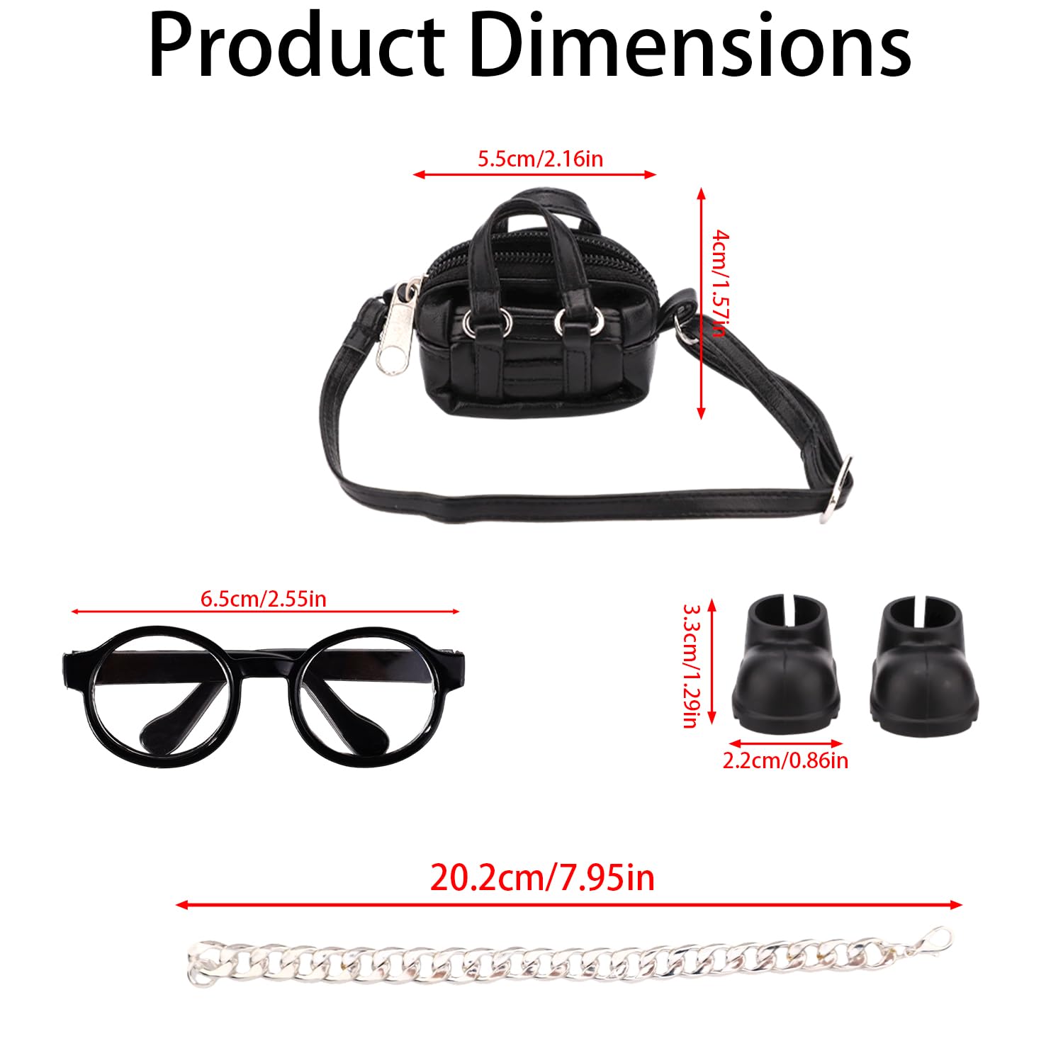 6pcs Doll Dress Up Eyeglasses Set - Image 2