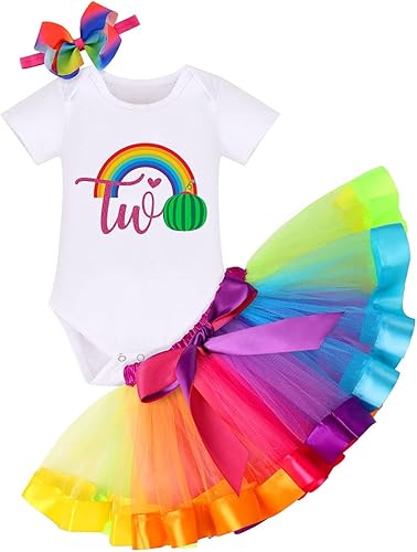 IMEKIS Traje de sandía para el primer cumpleaños de bebé niña con falda tutú arco iris diadema ropa de verano para sesión de fotos