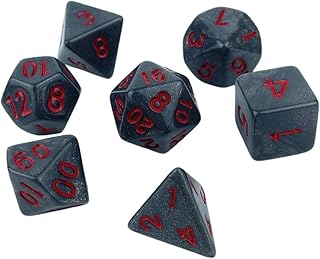 UGPLM 7x conjunto de dados poliédricos D4 D8 D10 D6 D12 D20 Dados de jogo de festa Dados multicoloridos para jogo de mesa