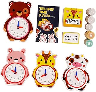 ibasenice 1 Brinquedo Cognitivo De Tempo Definido Brinquedos De Quebra-Cabeça Para Crianças Playset Brinquedos Infantis Brinquedos Educativos Relógio Para Crianças Presente