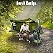 Night Cat Pop-up Camping Tent: 1 Person Tent Waterproof Instant Easy Setup Tunnel Tent Fits with Camping Cot (Excluded)
