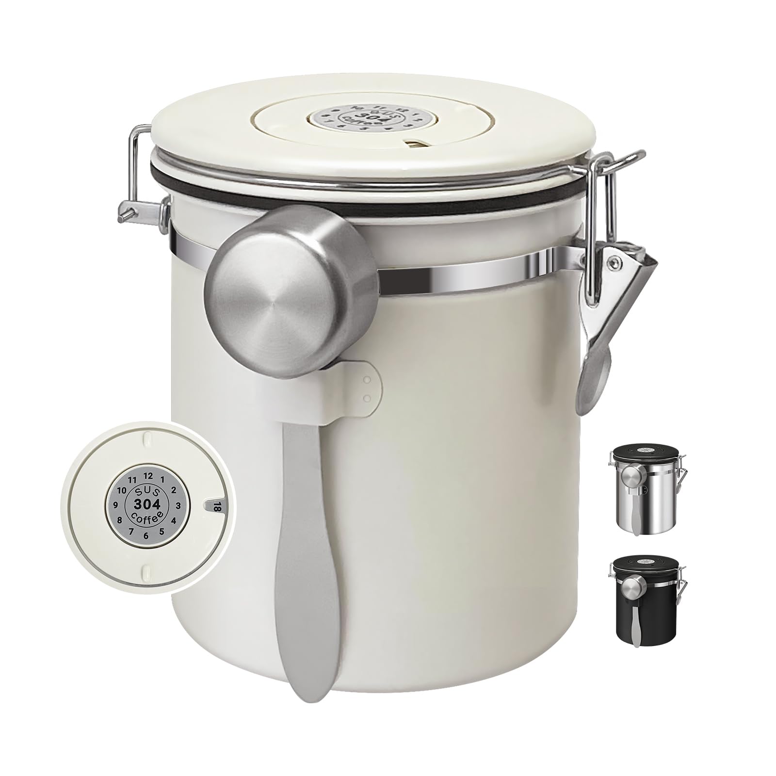 DTXIAQIAO 1.5L Airtight Vacuum Coffee Canister