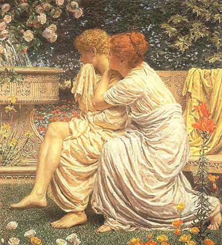 Impression d'affiches toile Albert Moore Idylle décoration morale salon 60x90cm