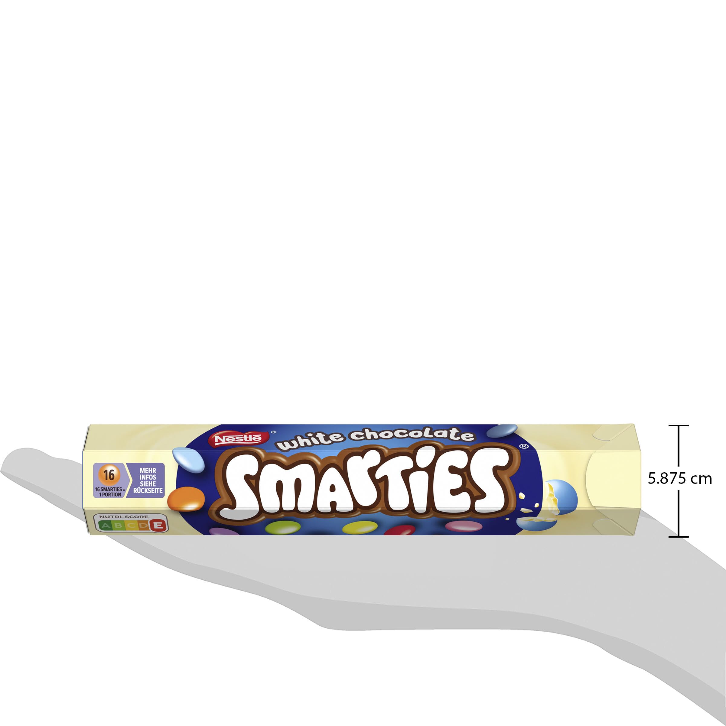 Nestlé SMARTIES White Chocolate Riesenrolle, bunte Schokolinsen, Hexagonrolle 20er Pack (20 x 120g)