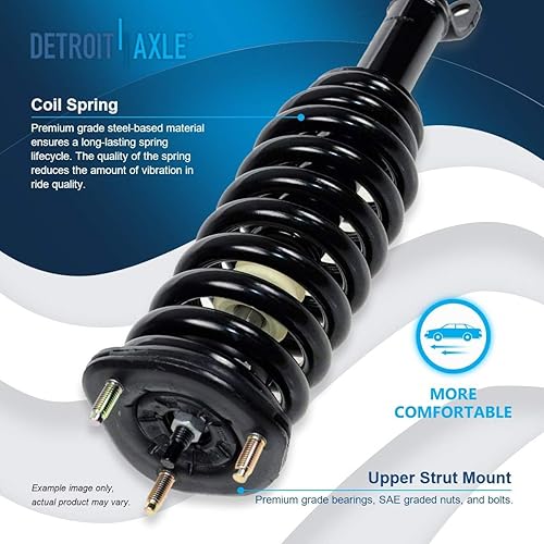 Miniatura 1290 de Detroit Axle - Kit de suspensión delantera de 10 piezas para Chevy Aveo Aveo5 Pontiac G3 Wave 2 Ready Struts Assembly 2 Enlaces de barra