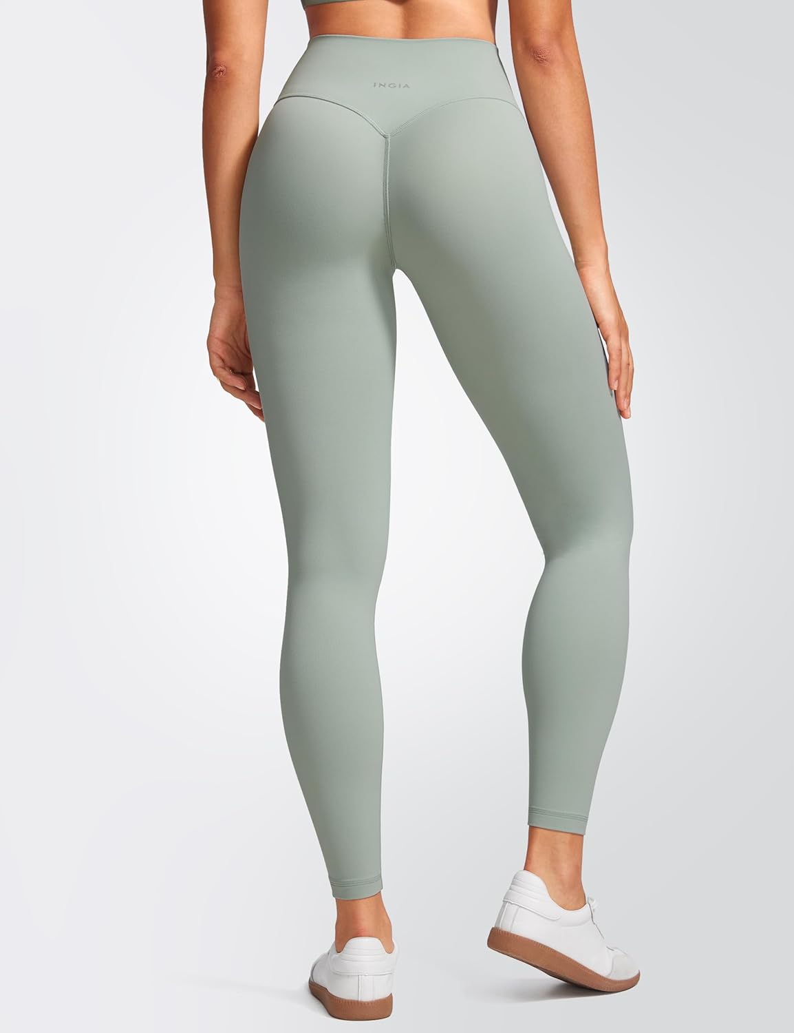 Womens High Waist No Front Seam Scrunch Butt Leggings Workouts 25 Inches V-Back Scrunch Booty Gym Yoga Pants - Image 2