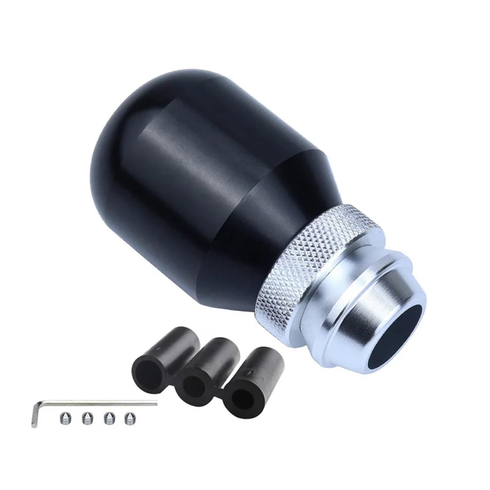 Fncvtm Black Gear Shifter Knobs Adjustable Retractable Car Shift Knob Aluminum Alloy Gear Stick For Manual Transmission Vehicles(Black)