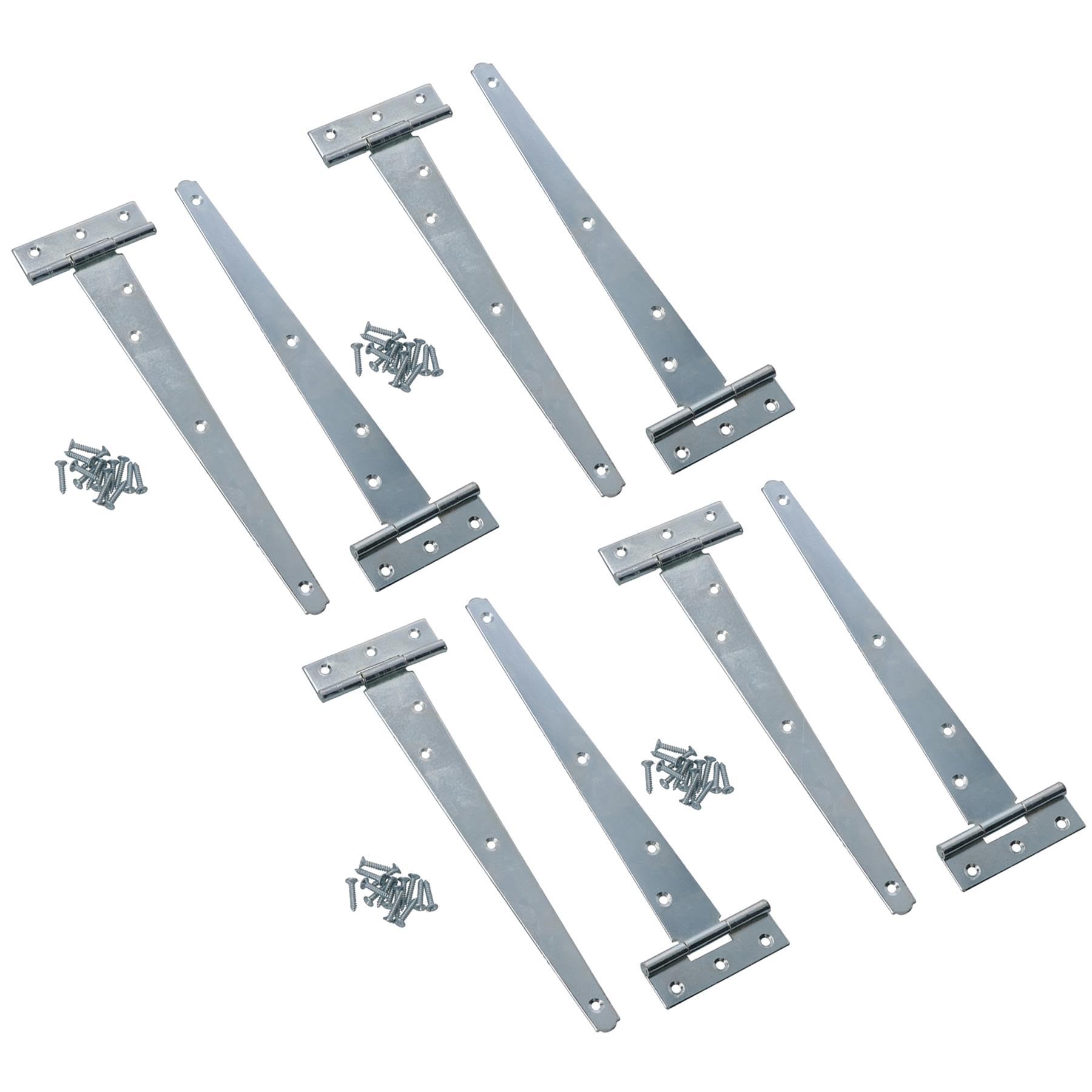Charnière en T 250 mm anti-affaissement pour réparer une porte d'abri ou portail en bois