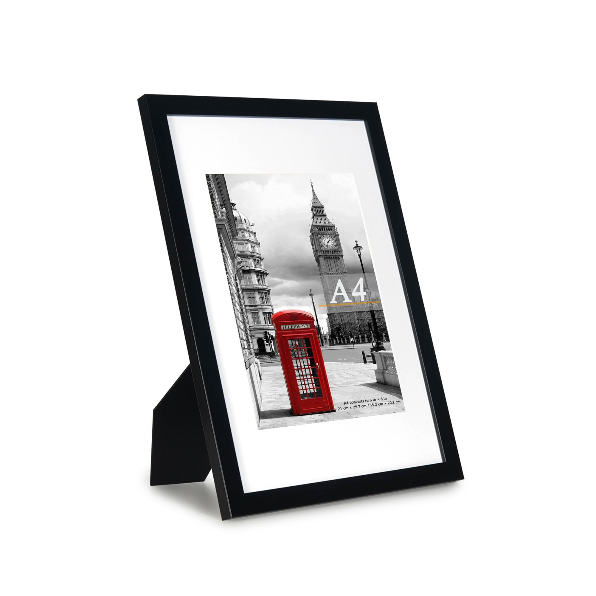 Scholar Tree Black A4 Picture Frame 1Pack, A4 Picture Frames 21 X 29,7 Cm,Freestanding And Wall Mountable