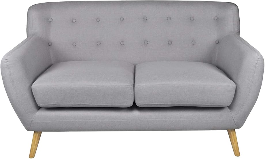 Samira Divano 2 posti in tessuto grigio mod. emily