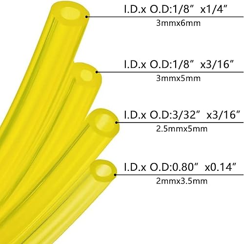 Miniatura 2 de Manguera de línea de combustible de gasolina de 4 tamaños de alta calidad, manguera de 5 pies de largo para motosierras Poulan Craftman,