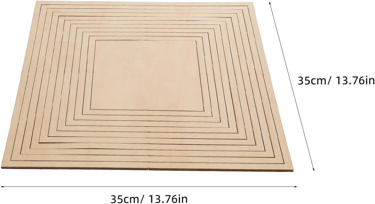 Wooden Concentric Cutting Rail Mold for Clay Ceramic Trays, Beige