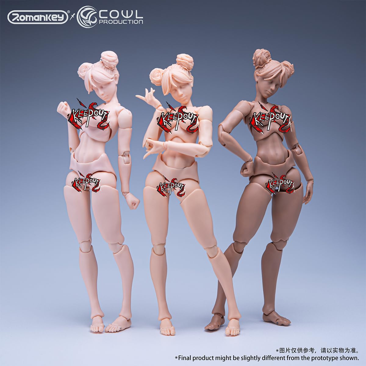Amazon.co.jp: HiPlay Romankey X COWL 1/12 超可動少女素体 ダーク