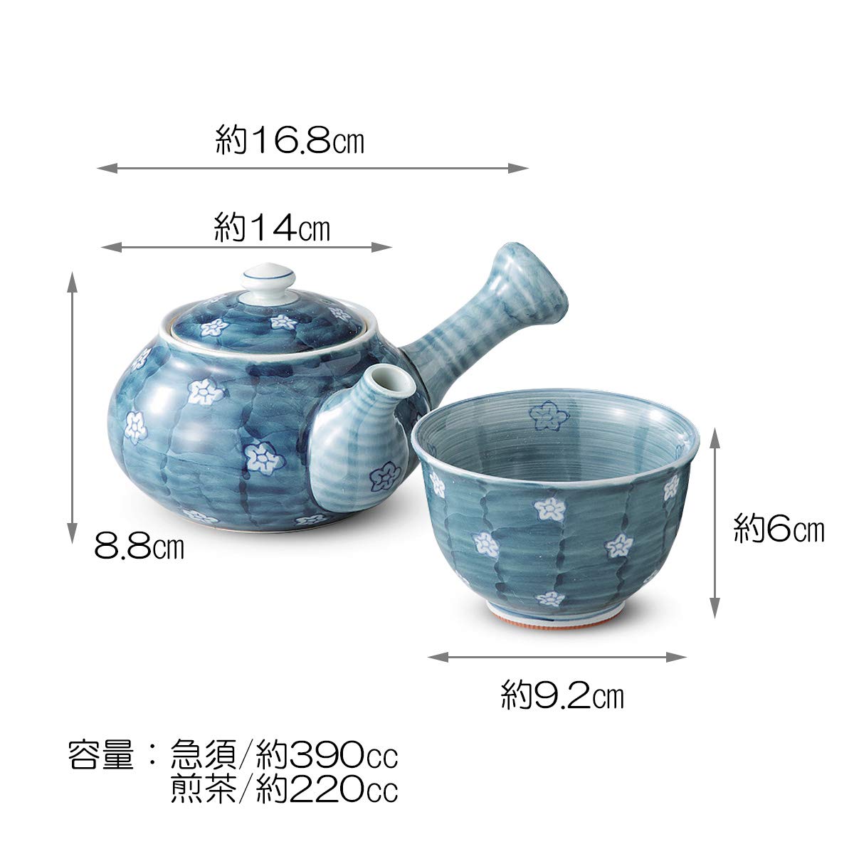 Amazon｜ランチャン(Ranchant) 急須茶器セット マルチ 急須16.8x14x8.8