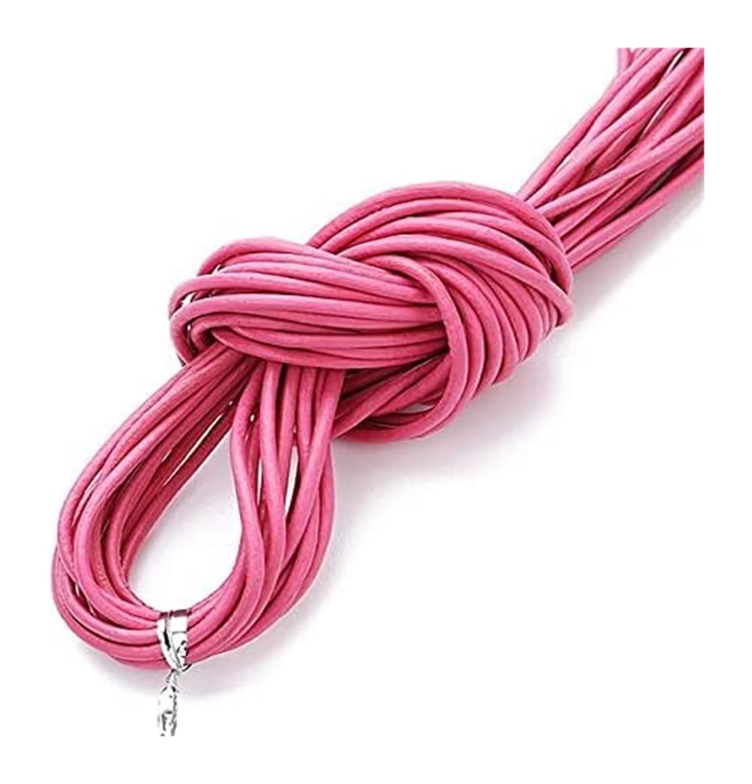 Genuine Round Leather String Cord, Cowhide Leather Cord, Multicolor, 1-3mm, 10 Meters(Rose,1.5mm)