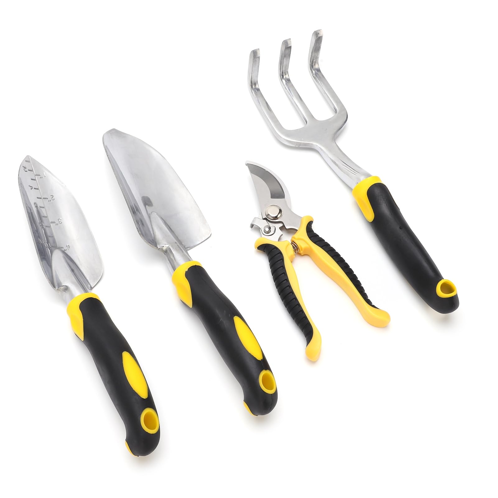 Kit de Herramienta de jardinería de 5 Piezas Piradora de Palas de trasplante con Cabezal de Aluminio Fundido de Servicio Pesado para Plantar Flores jardín