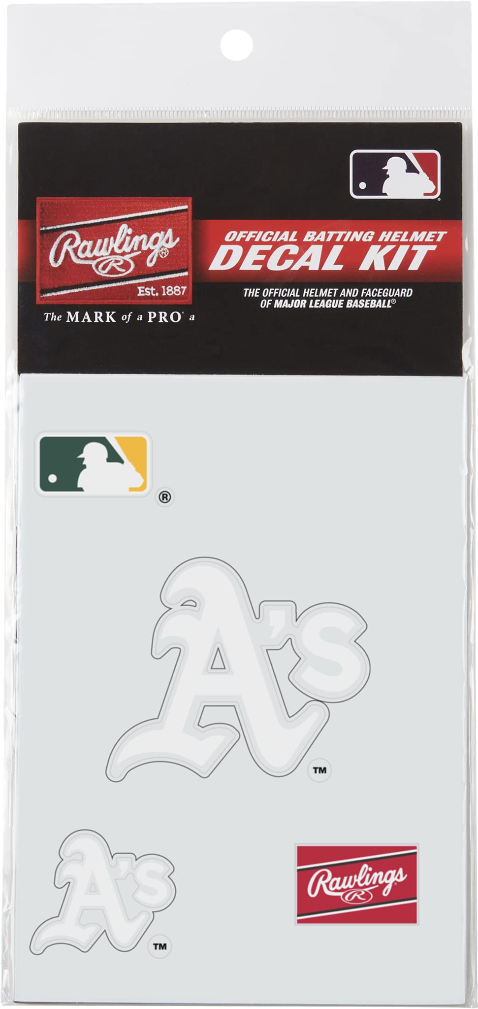 Rawlings MLB Authentic Baseball Helmet Decal Kit, (All Team Options)
