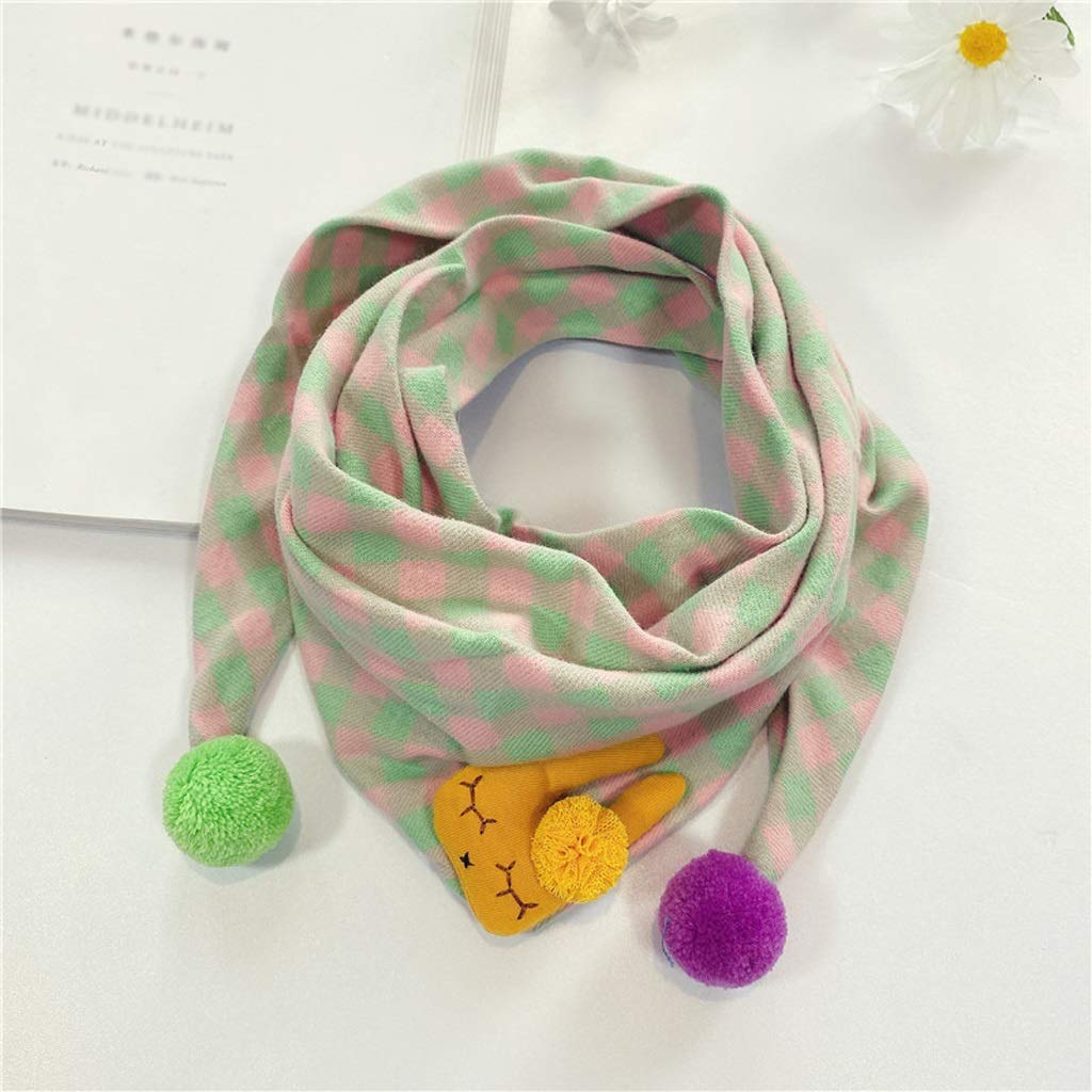 Sciarpe triangolari Scozzesi in Doppio Tessuto per Bambini Unisex Colletti in Cotone Autunno Inverno Caldi fazzoletti da Collo per Bambini Sciarpe per Ragazze dei Ragazzi (Colore : A)