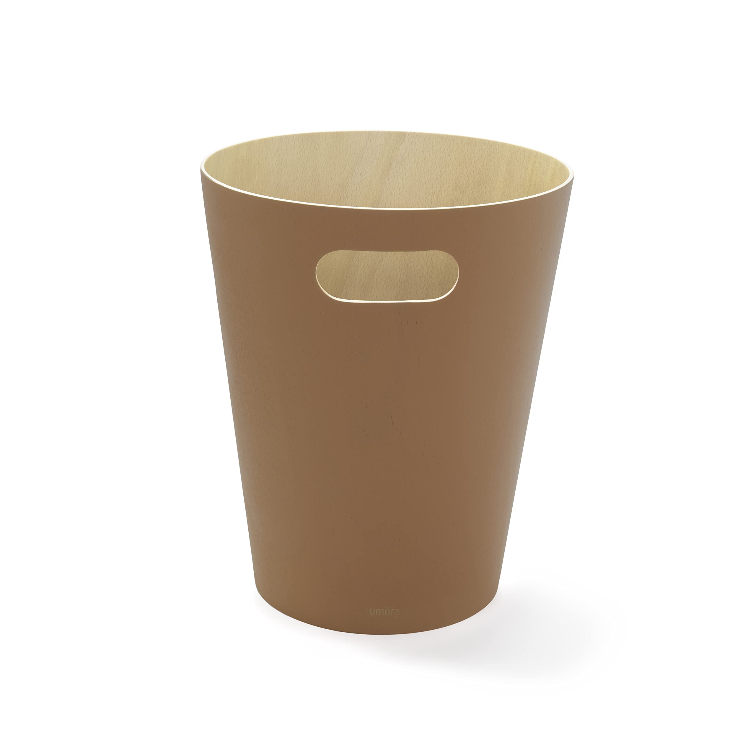 Umbra Woodrow nowoczesny drewniany kosz na śmieci, kosz na śmieci, kosz na śmieci lub kosz do recyklingu do domu lub biura, Sierra