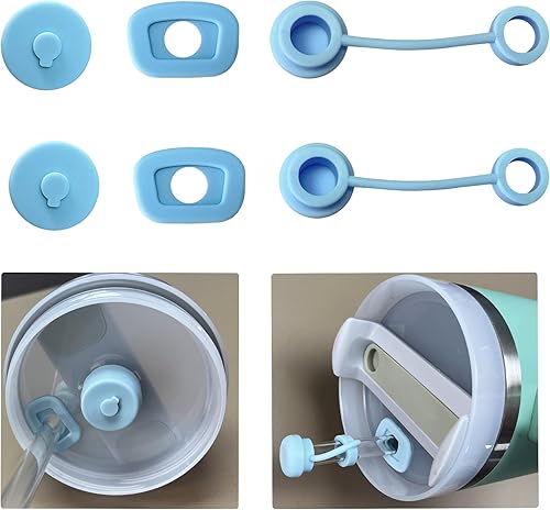 Miniatura 1 de Tapón a prueba de derrames, 6 unidades, compatible con Stanley Cup 2.0 de 4030 onzas, tapón de silicona para tazas, accesorios incluyendo tapa de