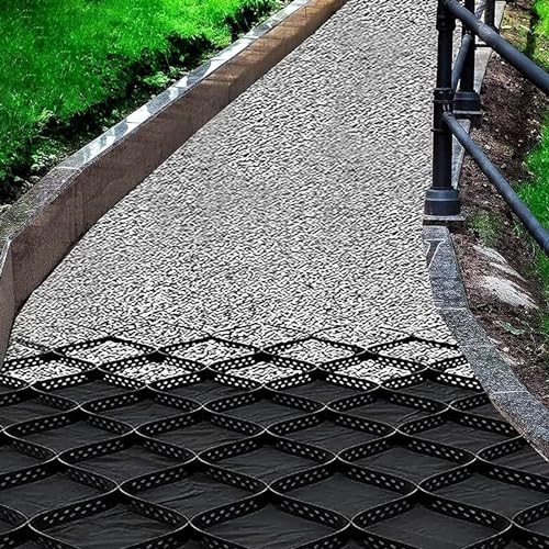Rejilla de suelo Geo Grid de alta resistencia, resistencia a la tracción de 8000 libras/pies cuadrados para estabilización de grava, adoquines permeables, tamaños de 3.3 a 20 pies, ideal para uso en