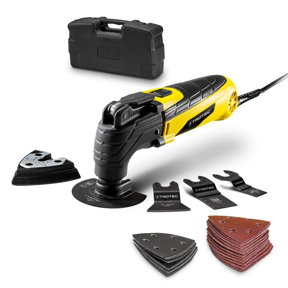 TROTEC PMTS 10-​230V Herramienta multifunción, 300 W, Hojas de Lija, Accesorios de Lijado