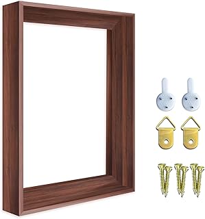 Floater Frame for Finished Canvas 1.25" Depth Custom Floater Frame Kit for Stretched Canvas Picture Oil Paintings Artwork Canvas Floating Frame Wall Art Decor Finished Canvas 16"x20"