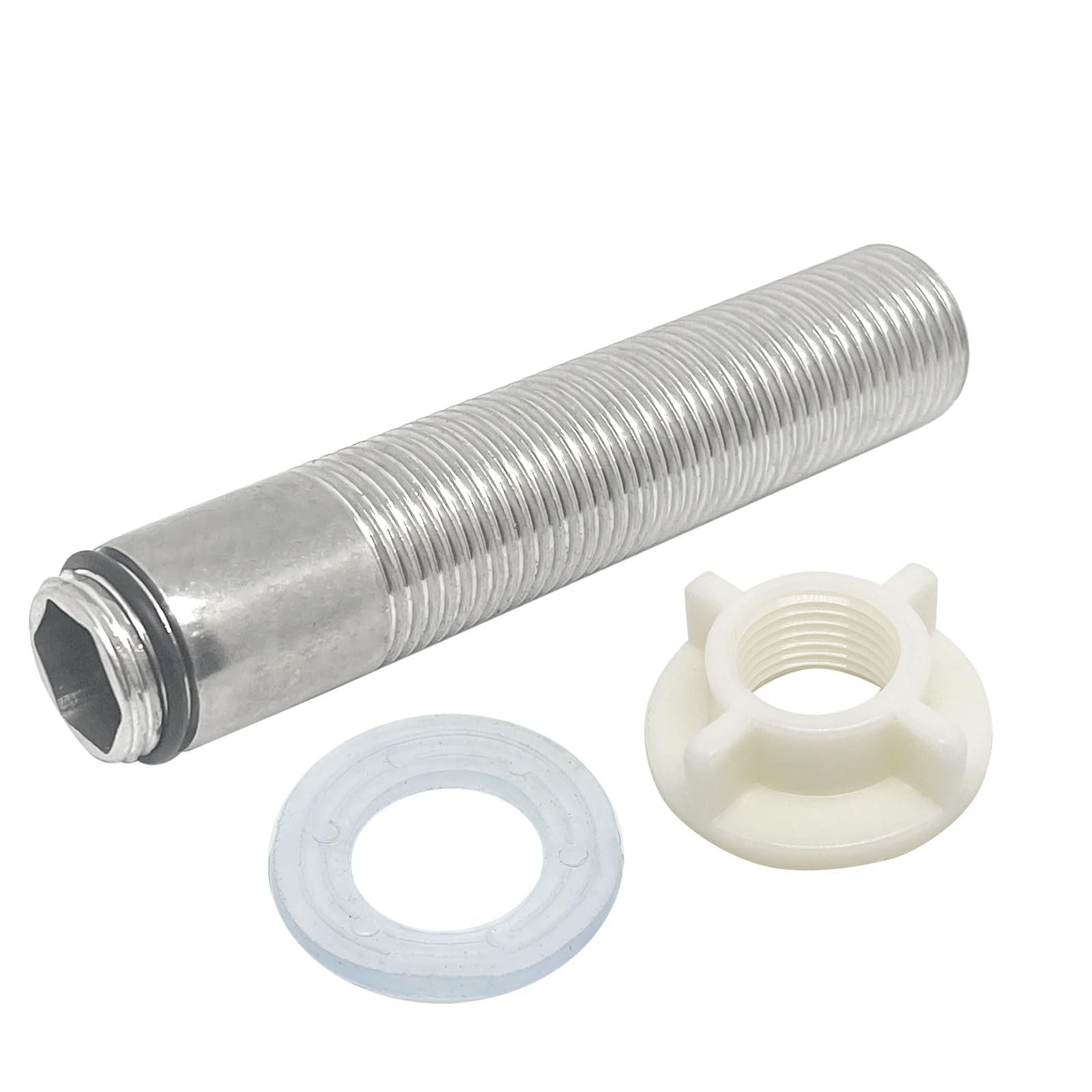 1set Faucet Fittings Faucet Lock Nut Extension Kit,Faucet Tap Extension Threaded Pipe,fit for 1/2" Faucet - Length 10cm/4"