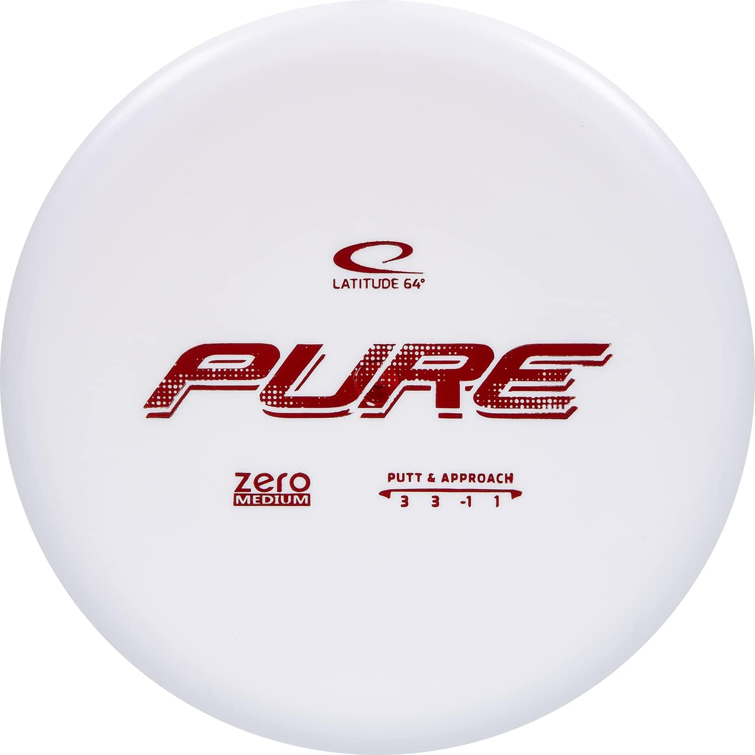 Latitude 64 Zero Medium Pure Disc Golf Putter | Frisbee Golf Putt and Approach Disc | Stamp Color Will Vary (White)