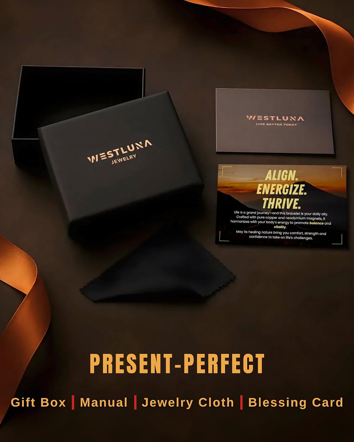 Copper Bracelet Cuff for Men Women, Ultra Strength Magnetic Bracelet with 3,800 Gauss Magnets, 99.99% Pure Solid Copper Jewelry Gift, Includes Gift Box, Jewelry Cloth, Blank Blessing Card