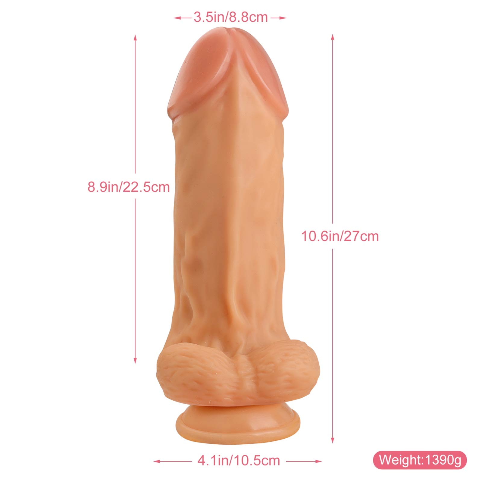 Fallo Anale Fallo Gigante XXL Vene Reali E Testicoli Carnosi Replica Reale Del Pene Dong Realistici Stimola Il Punto G Per Te Con Una Forte Ventosa, Giocattolo Unisex