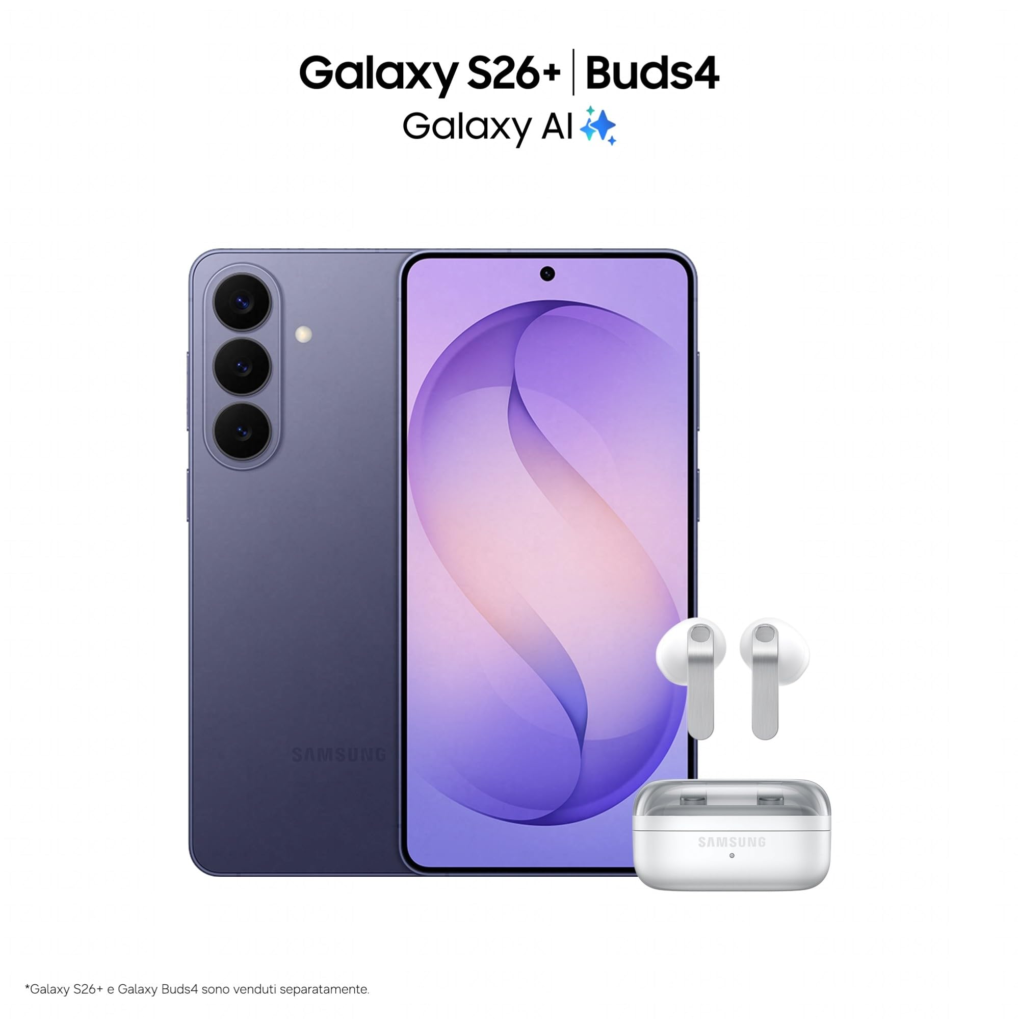 Samsung Galaxy S26+, 256GB, Cobalt Violet [Versione italiana] | 3 anni di Garanzia, Smartphone AI, Processore Avanzato, Assistente Foto, Creative Studio, Camera 50 MP, 4900 mAh