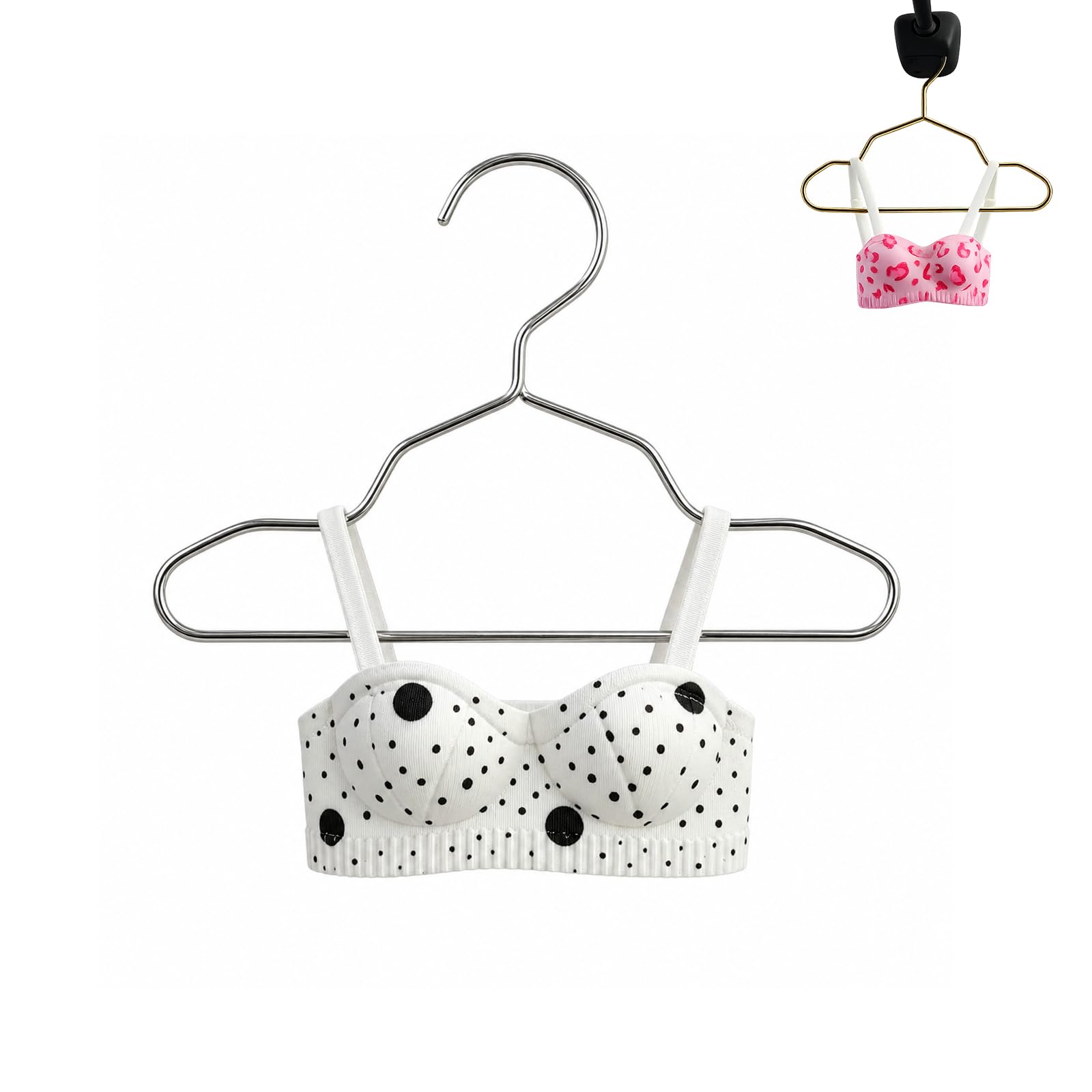 Mini Lingerie Car Hanging Ornament, Car Rearview Mirror Decor - Funny Underwear Charm with Hanger, Novelty Cute Little Bra/Briefs Interior Accessories, for Truck SUV RV Sedan (#B)
