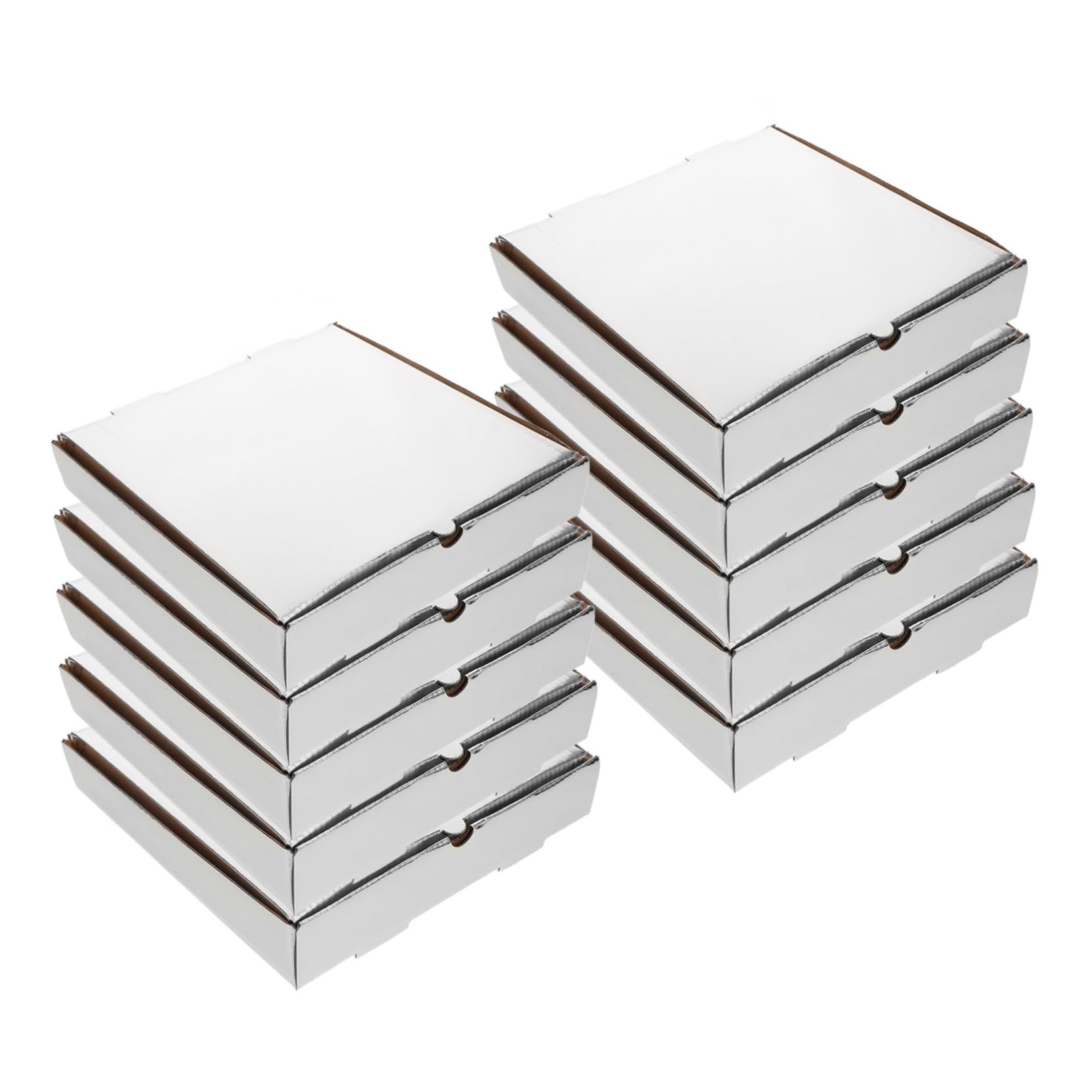 Pizzakarton Kaffeefarben aus Papier und Aluminiumfolie, 10 Stück