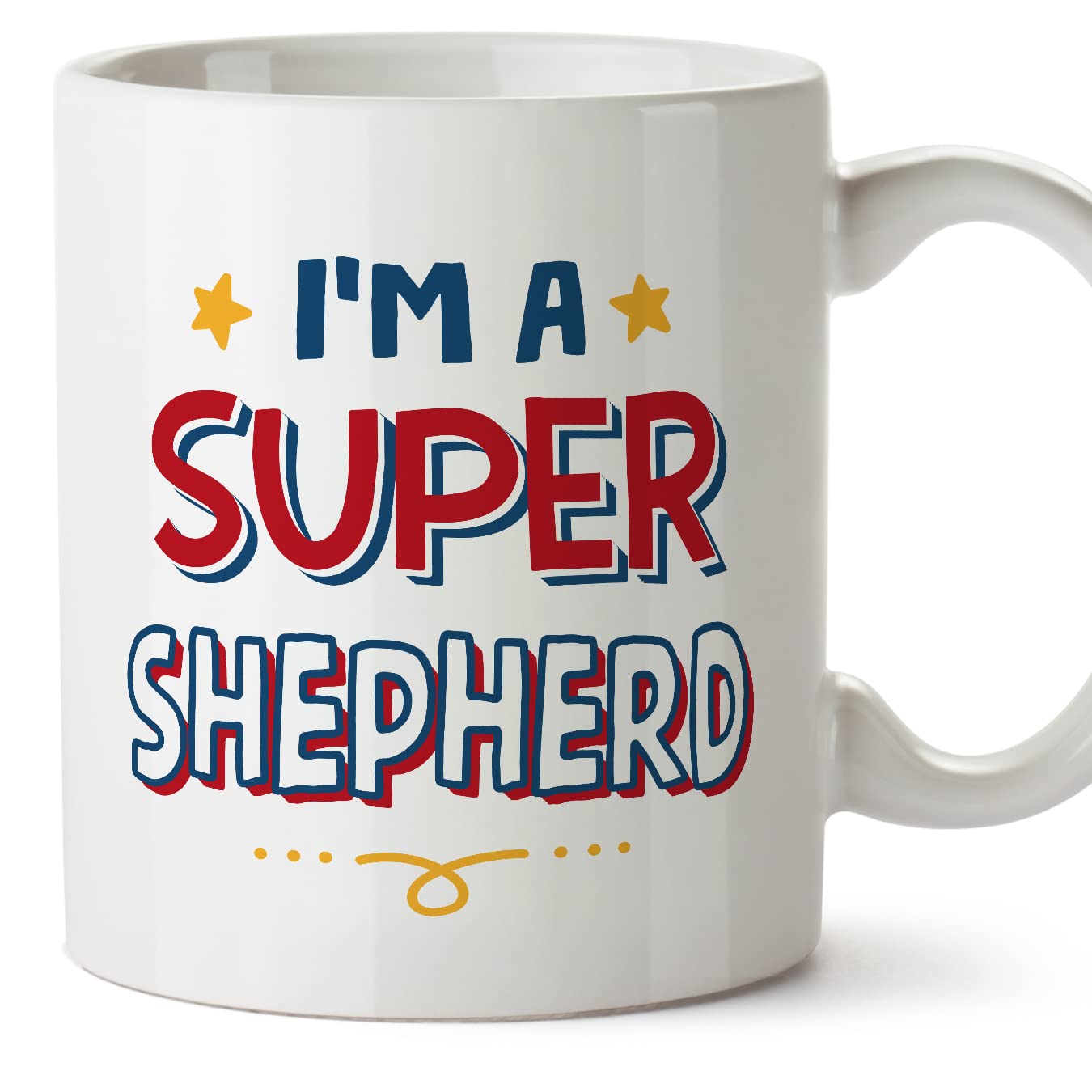 MUGFFINS Shepherd Man Mug - in English - I'm Super - Funny Gift for Colleagues - Ceramic 11oz Mug โ image 1