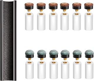 Sinsilvie 12 PCS Screw on Tips 10mm/12mm/13mm Replacement Cue Tips for Pool Cues and Snooker， Pool Cue Tips Hard with Pool Cue Stick Ferrules for Snooker and Pool Cues