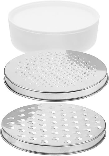 Wakauto Stainless Steel Cheese Grater with Integrated Container Kitchen Vegetable Shredder for Carrots Cucumbers Potatoes Food Shredder Grater