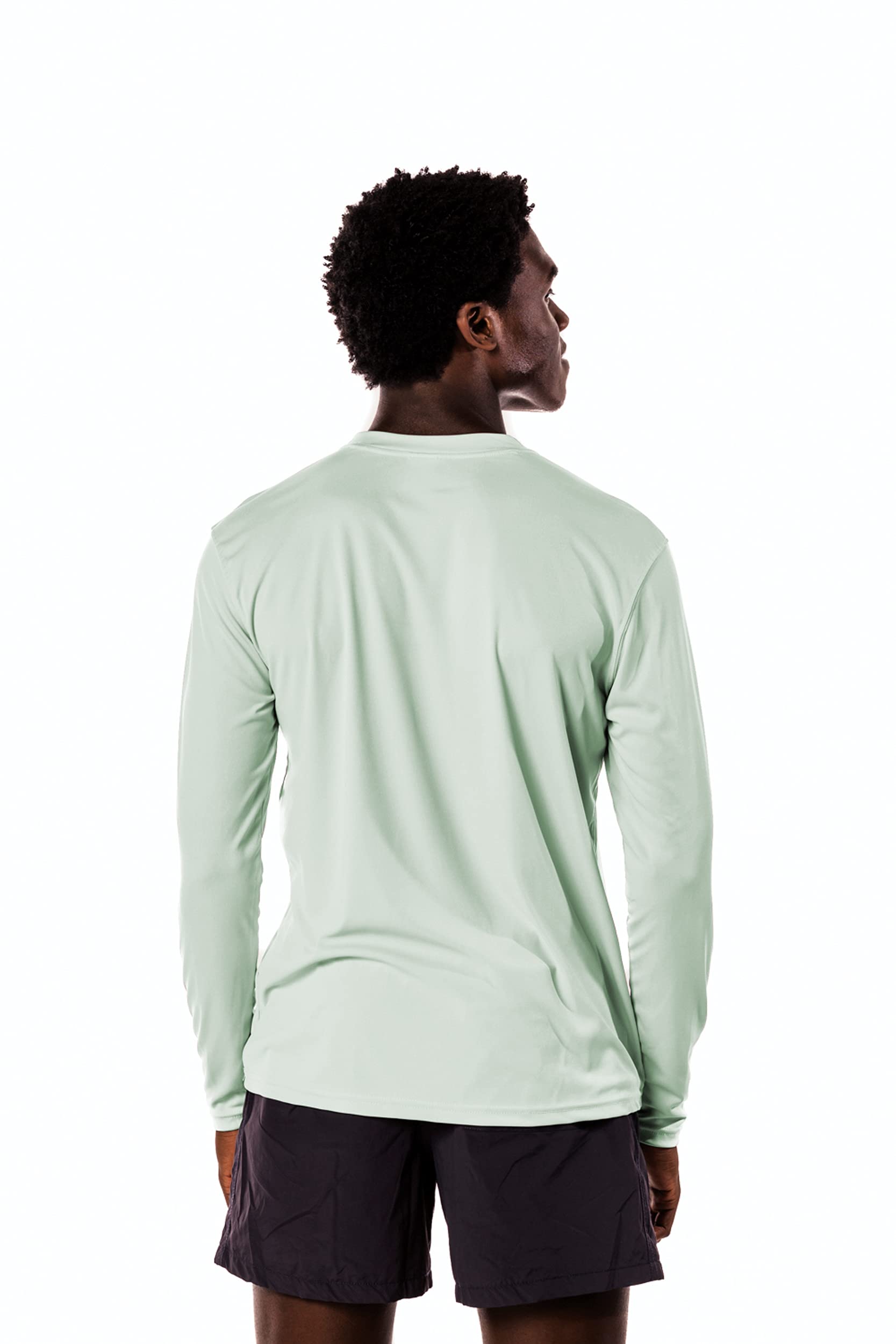 Vapor Apparel Men's UPF 50+ UV Sun Protection Repreve Long Sleeve T-Shirt Small Seagrass