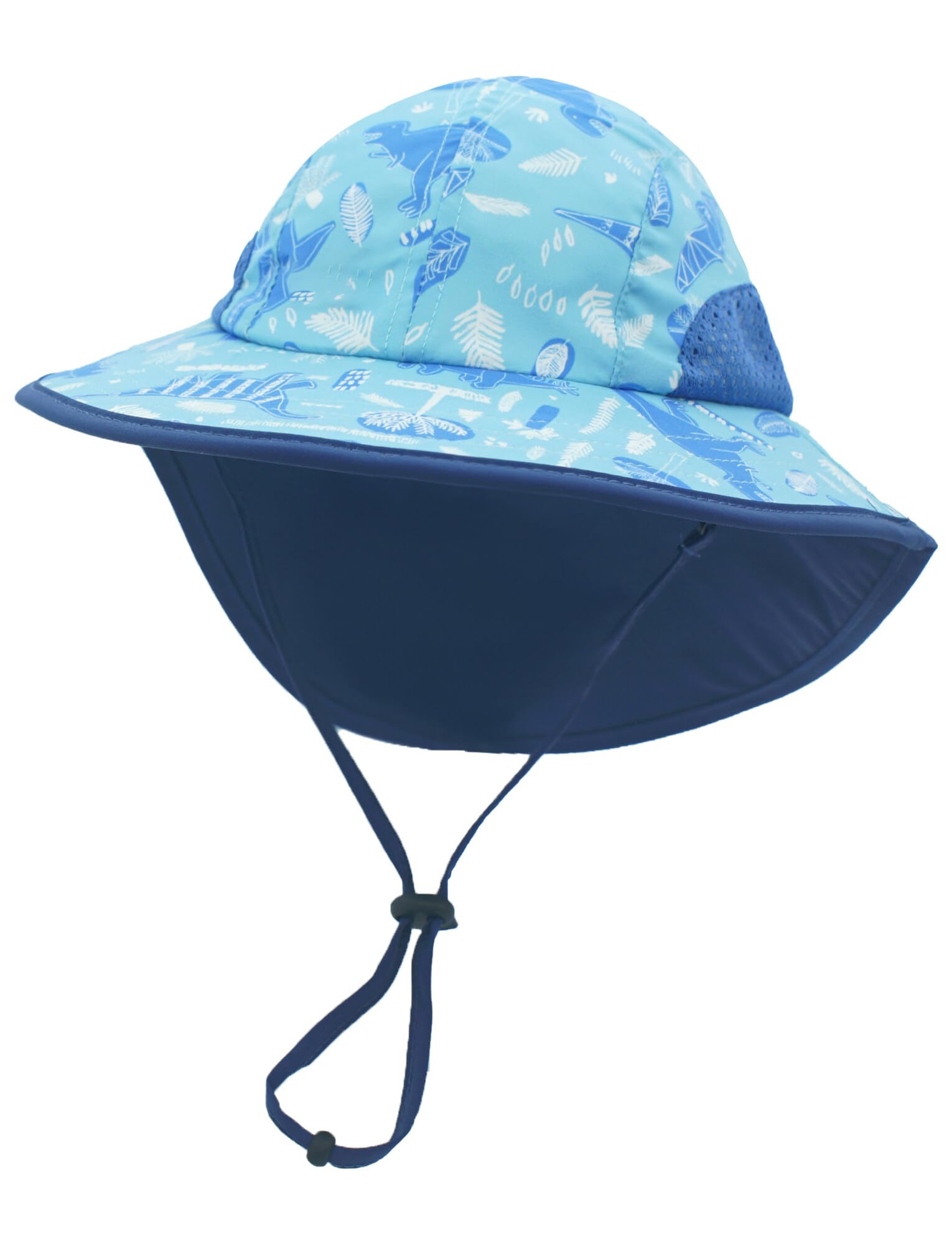 Happy Cherry Sombrero con Protección del Cuello para Bebé Niño Niña Gorro Verano con Cubrecuello para Playa Vacaciones Infantil Gorra de Pescador Protección de Sol con Cordón Ajustable - 0-6 Años