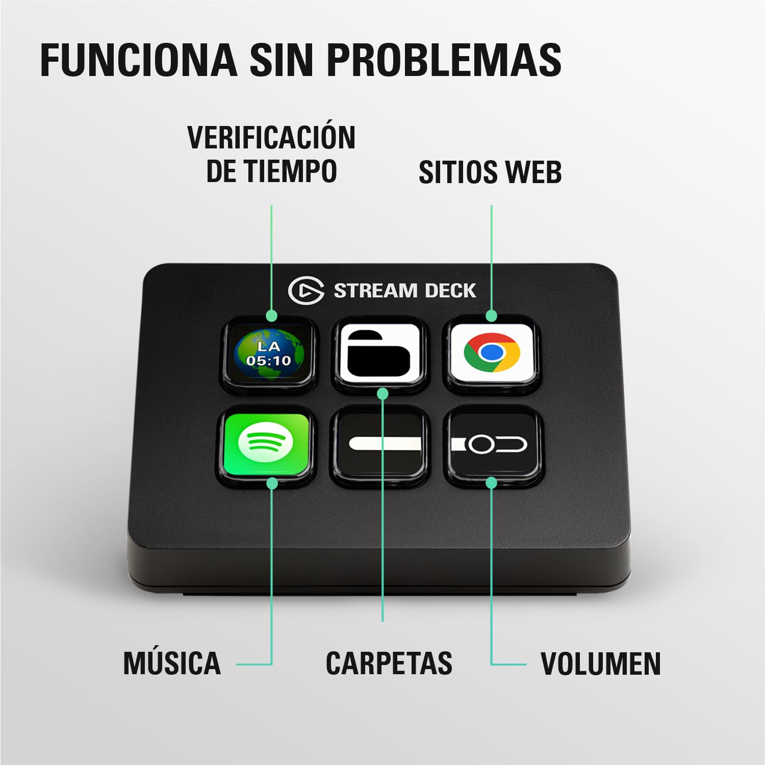 Elgato Stream Deck Mini – Controla Zoom, Teams, PowerPoint, MS Office etc., aumenta tu productividad con integración perfecta con las apps más usadas, crea atajos fácilmente, compatible con Mac y PC