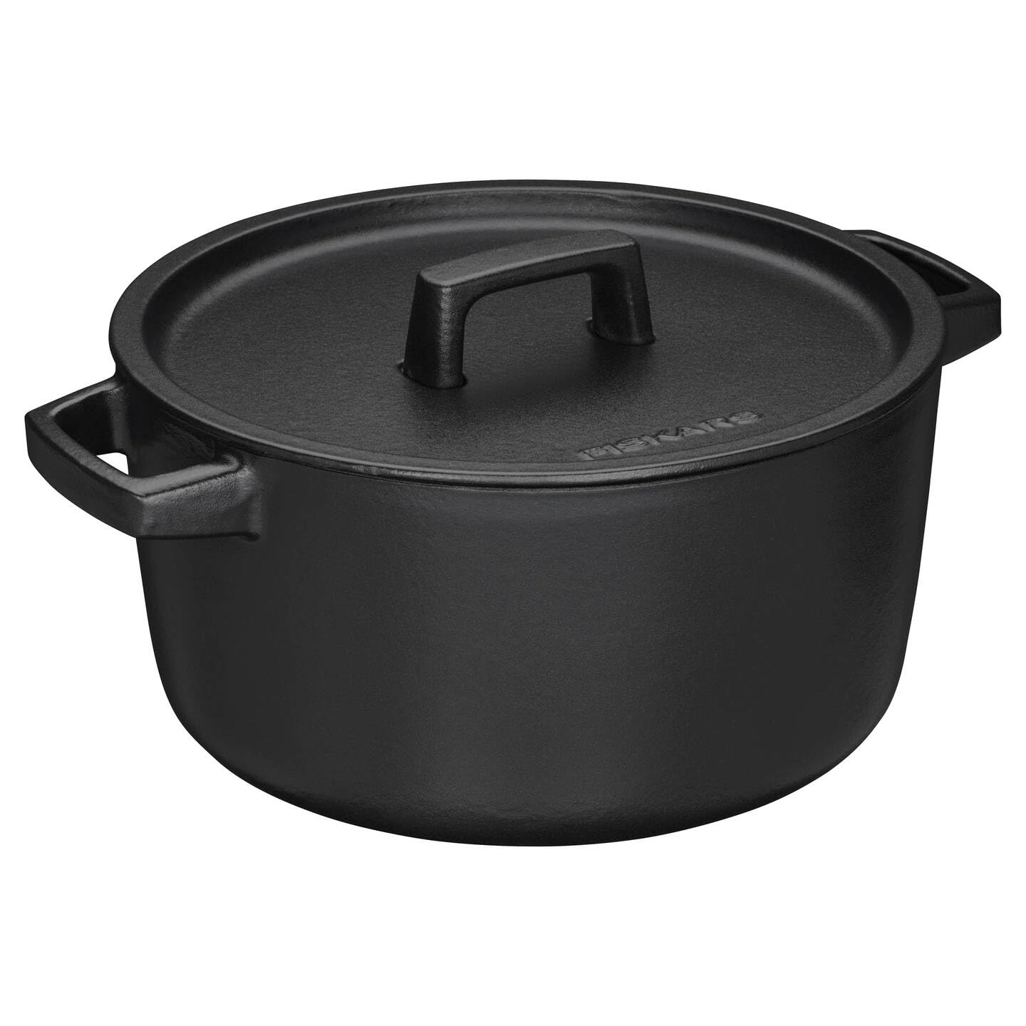Fiskars Folken Cacerola de hierro fundido con tapa, 4 L, Esmaltada, Para todo tipo de placas, 1075698