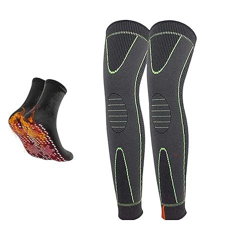 KNEECA - Rodillera autocalentable de turmalina 2023, rodillera de turmalina con caldeo de acupresión de turmalina, calcetines moldeadores