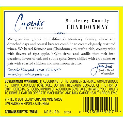 Cupcake Vineyards 0081308592077 Chardonnay, White Wine thumb #6