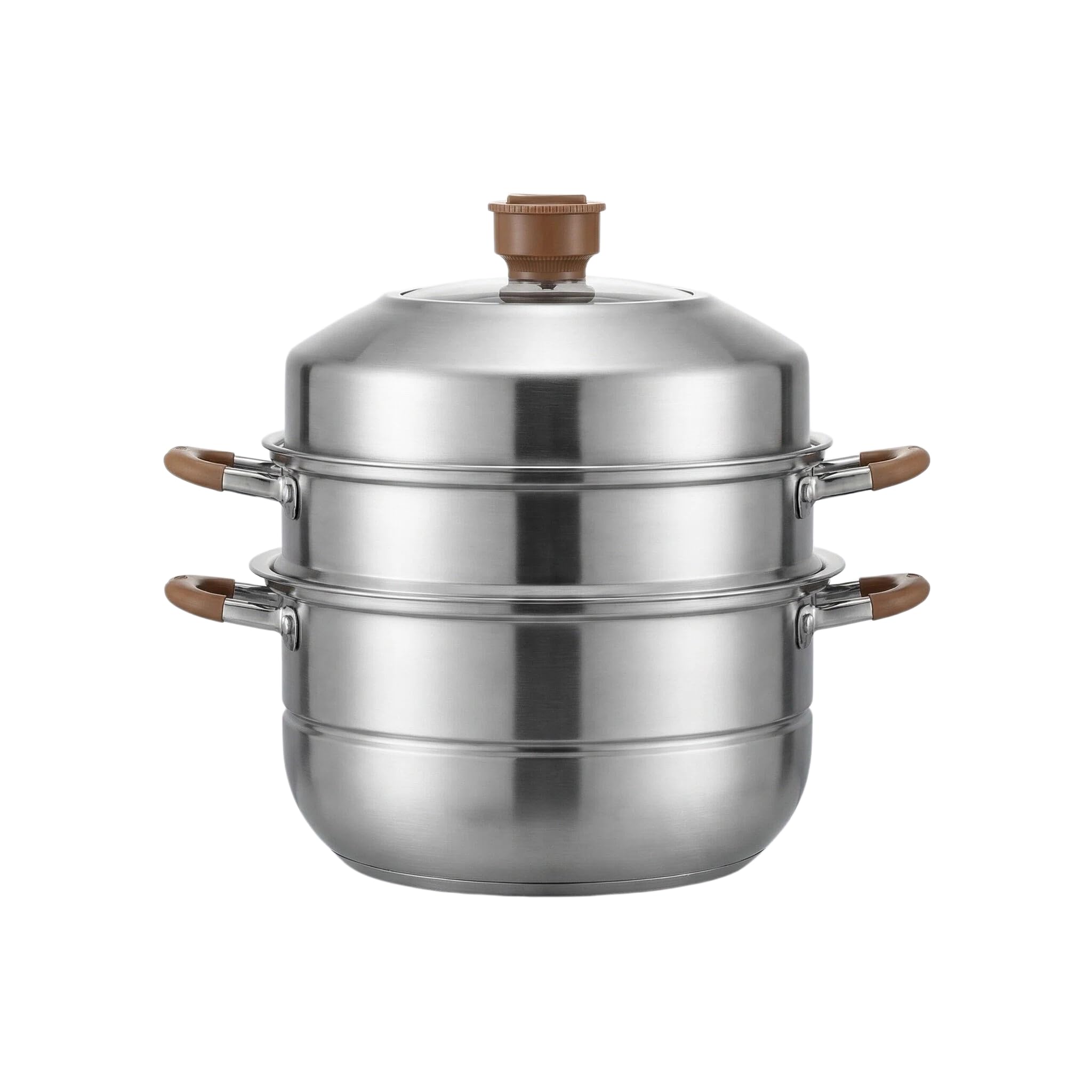 Photo 1 of **HAS A DENT**3-Tier Stainless Steel Steamer – Heavy Duty, Timer Function, Stackable Design for Fast & Efficient Cooking, Ideal for Healthy Meals & Family Dinners