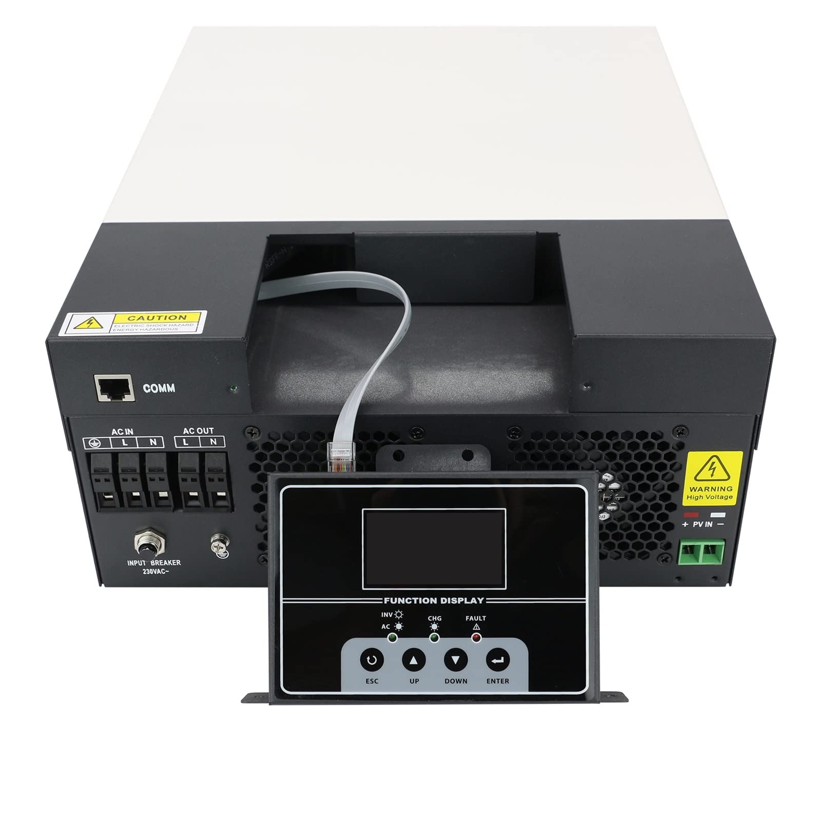 Inversor híbrido 24V 48V MPPT 100A 3KW 5KW Inversor Solar Onda sinusoidal Pura MAX PV 5000W / 6000W Pantalla de Control móvil(5.5KW 48V,NO WiFi_220-240V)