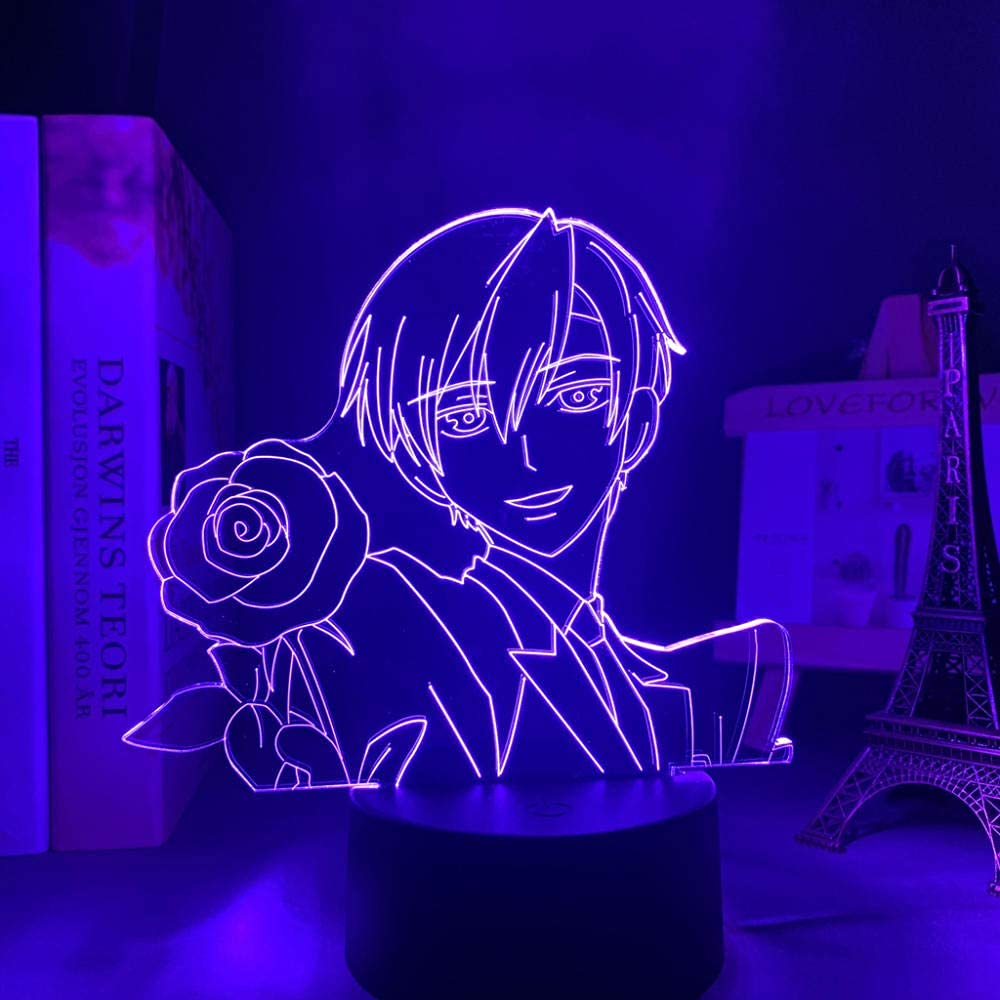 KJsdaADSA 3D Illusion Anime Ouran High School Host Club Tamaki Suoh LED Night Light for Room Decor, Kids Birthday Gift