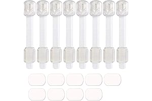 Maveek Adjustable Latches - Childproof Safety Transparent Locks for Various Household Use