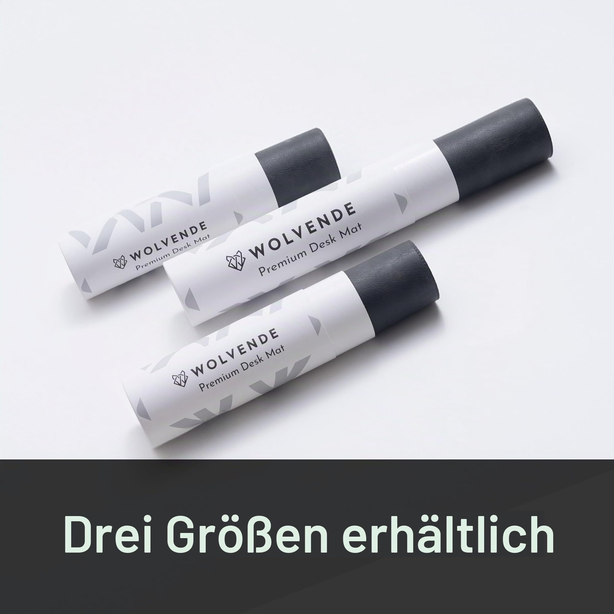 Premium-Schreibtischunterlage aus veganem Kunstleder, im Used-Look, multifunktionale Schreibtischunterlage für Heimbüro, Schwarz/Grau, 40 x 90 cm