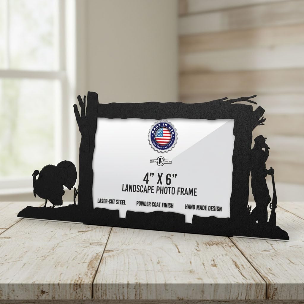 Innovative Fabricators, Inc. Hunting Picture Frame, Wild Turkey Hunt, 4x6 Landscape, MADE IN USA