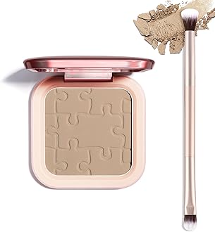 Cream Contour Powder Palette Kit with Brush & Mirror, Matte Bronzer Cool Toned Contour Powder Palette for Face Sculpting Makeup (#C03 Taupe)